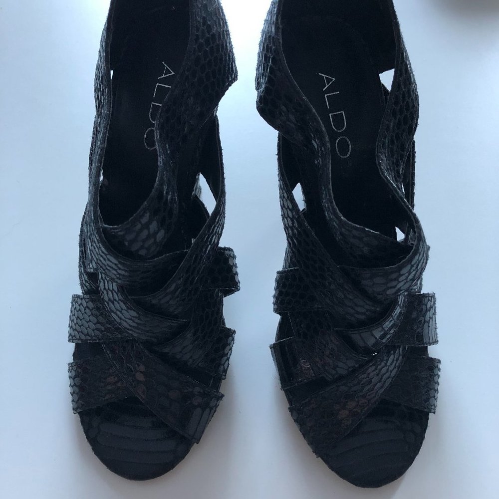 Aldo Patent Snake-Effect Heels - Picture 3 of 6